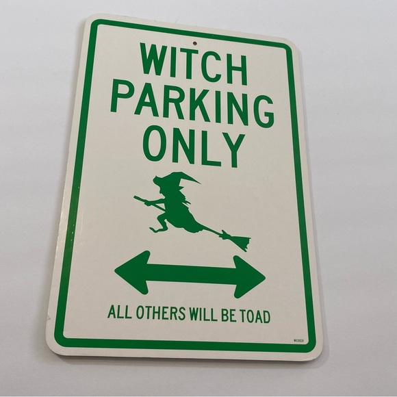 Other - Witch parking halloween decor wall sign holiday
